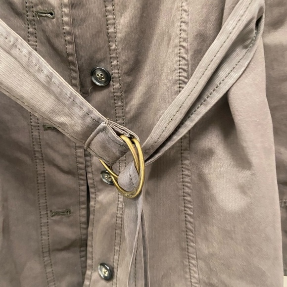 Free People Charcoal Belted w Pockets with pink floral jacket - Picture 6 of 10